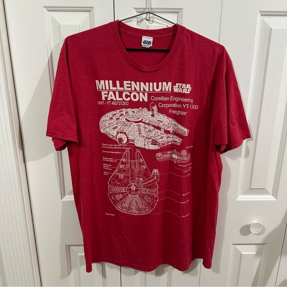 Star Wars Millennium Falcon Red Shirt XL - Picture 1 of 6